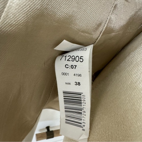 Mango Beige Tan Fitted Fully Lined Single Button Suit Blazer Size 6 - Picture 13 of 15